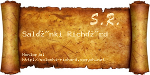 Salánki Richárd névjegykártya
